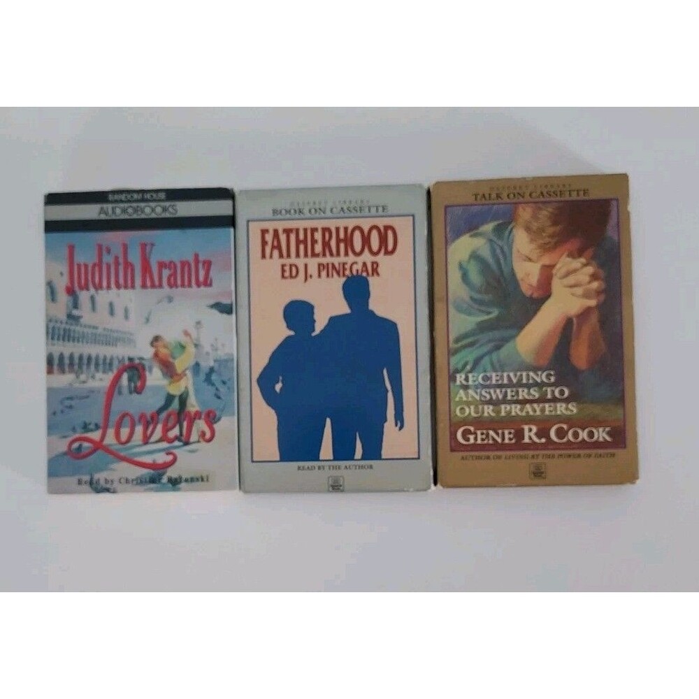 Mixed Lot of 3 audio books on Cassette Judith Krantz Gene R. Cook Ed J. Pinegar